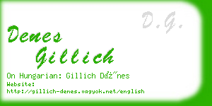 denes gillich business card